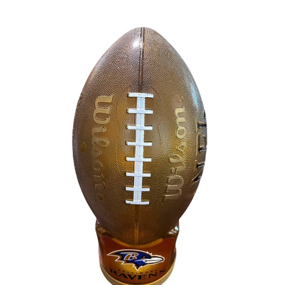Wilson 13" Football Shaped Baltimore Ravens Change Jar Bank NFL Snack Factory - Picture 2 of 11